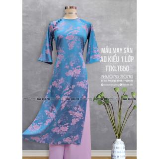 Áo Dài Phom Trẻ Gấm Lụa Phom Suông TTKLT650